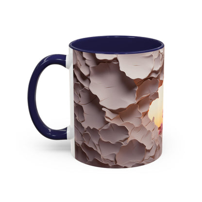 Elevate Your Coffee Break with the 3D Canyon at Dusk - Accent Coffee Mug (11oz, 15oz) Mely Mela