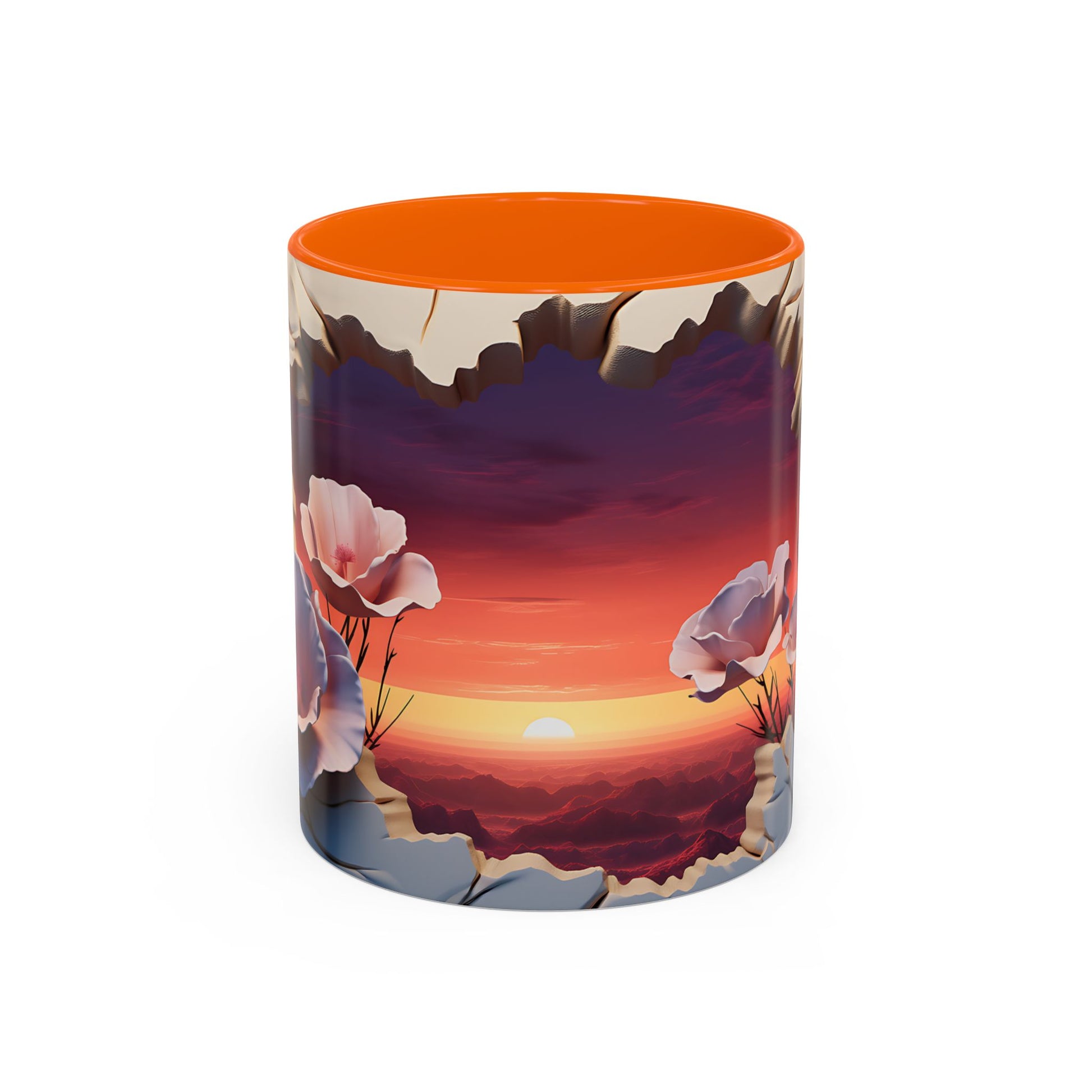 Elevate Every Sip with the 3D Canyon at Dusk - Accent Coffee Mug (11, 15oz) Mely Mela