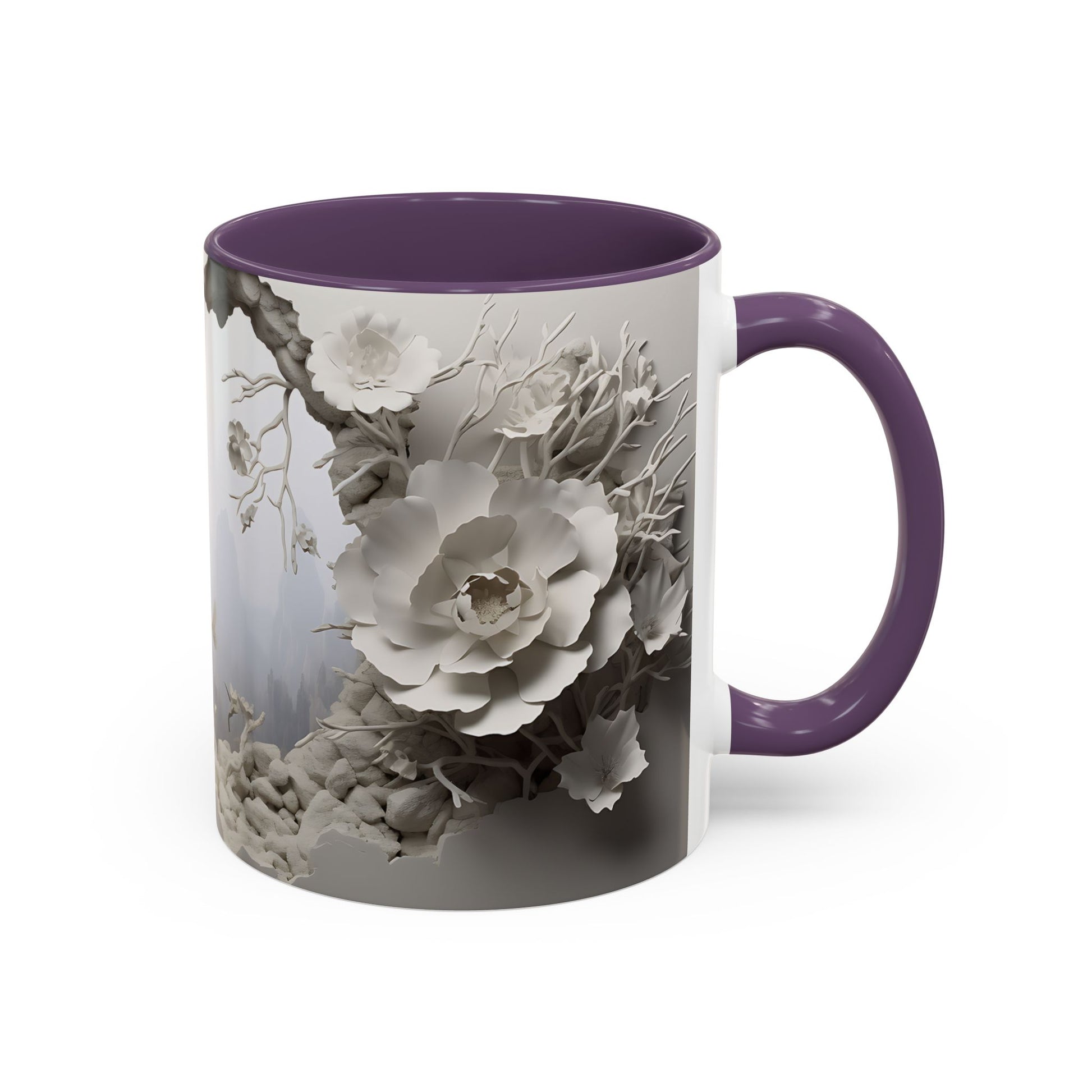 Elevate Your Morning Routine with the 3D Misty Forest - Accent Coffee Mug (11, 15oz) Mely Mela