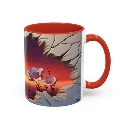 Elevate Every Sip with the 3D Canyon at Dusk - Accent Coffee Mug (11, 15oz) Mely Mela