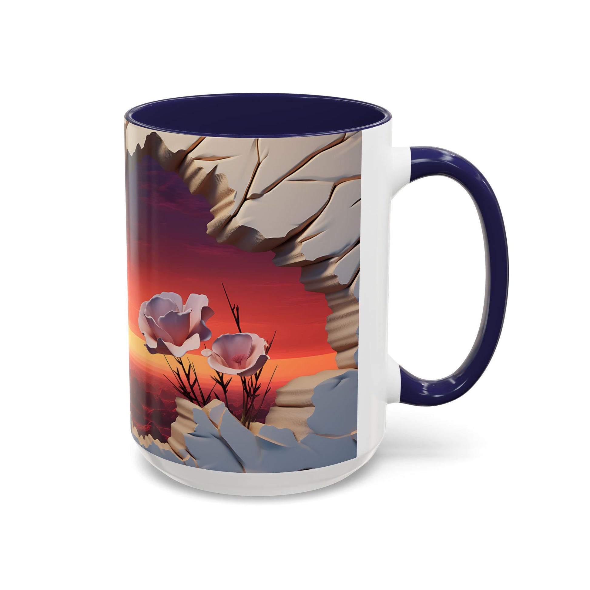 Elevate Every Sip with the 3D Canyon at Dusk - Accent Coffee Mug (11, 15oz) Mely Mela