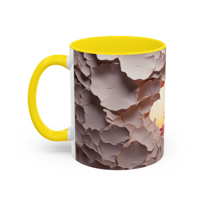 Elevate Your Coffee Break with the 3D Canyon at Dusk - Accent Coffee Mug (11oz, 15oz) Mely Mela