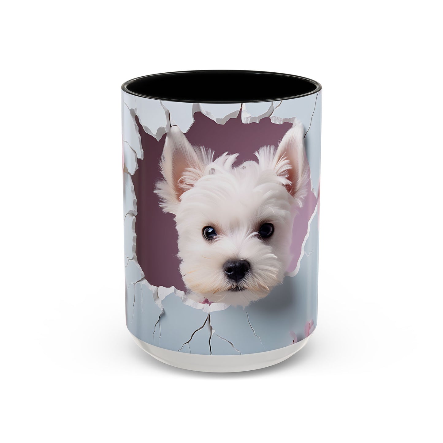 Adorable and Functional: 3D Dog - Accent Coffee Mug (11oz, 15oz) Mely Mela