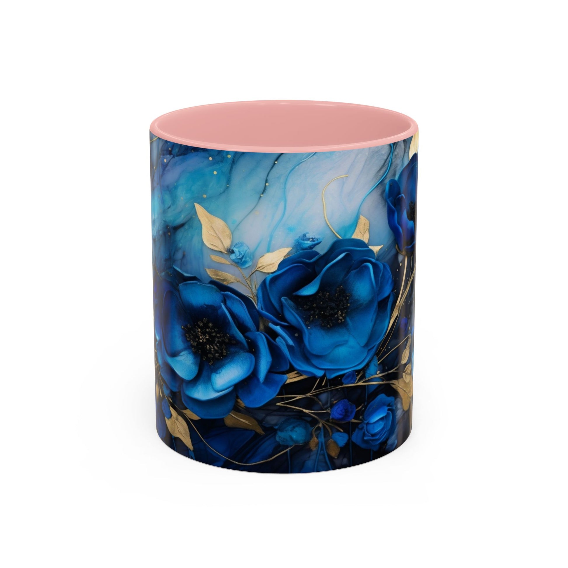 Elegance in Every Sip: Blue Roses - Accent Coffee Mug (11, 15oz) Mely Mela