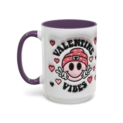 Valentine Vibes - Accent Coffee Mug (11oz, 15oz) Mely Mela