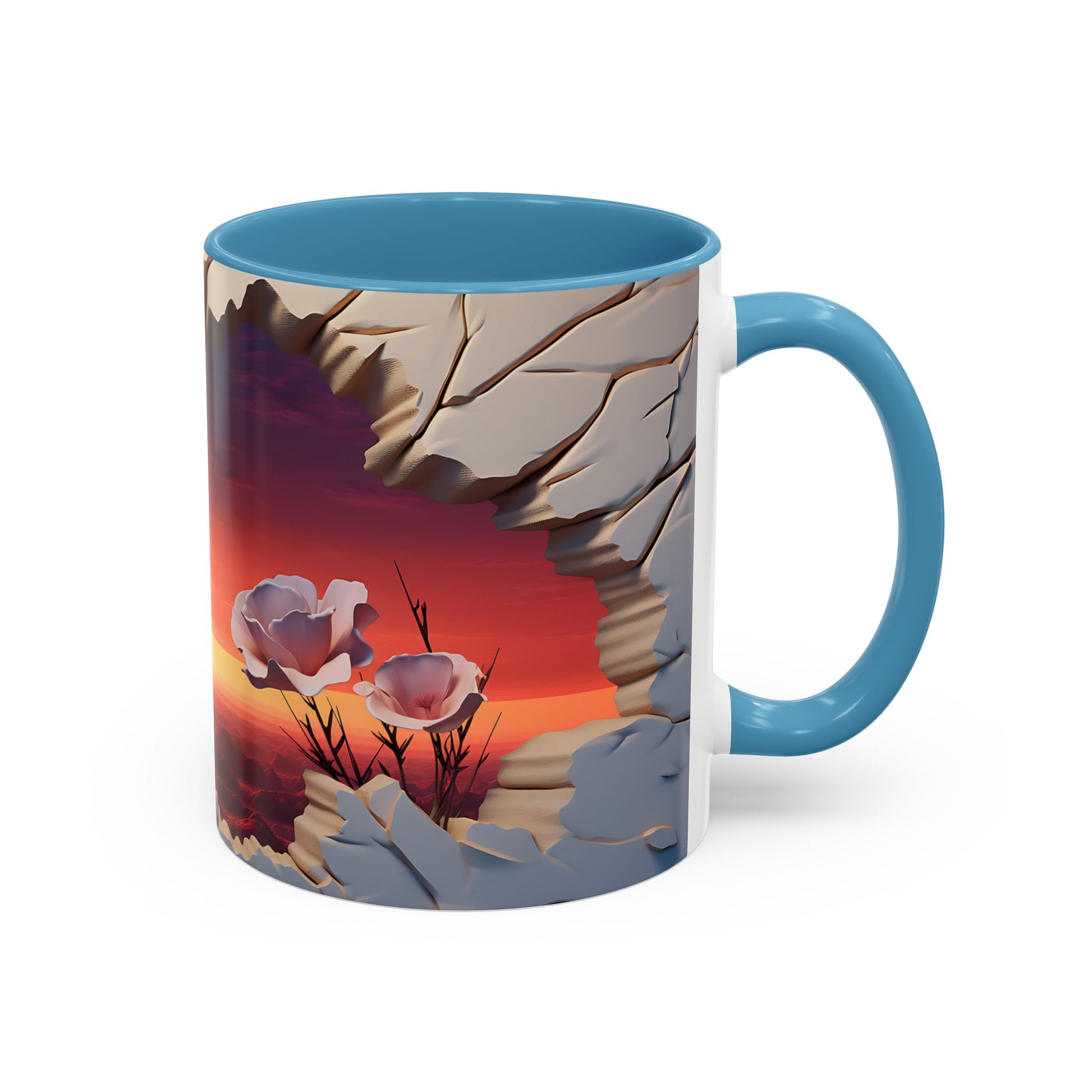 Elevate Every Sip with the 3D Canyon at Dusk - Accent Coffee Mug (11, 15oz) Mely Mela