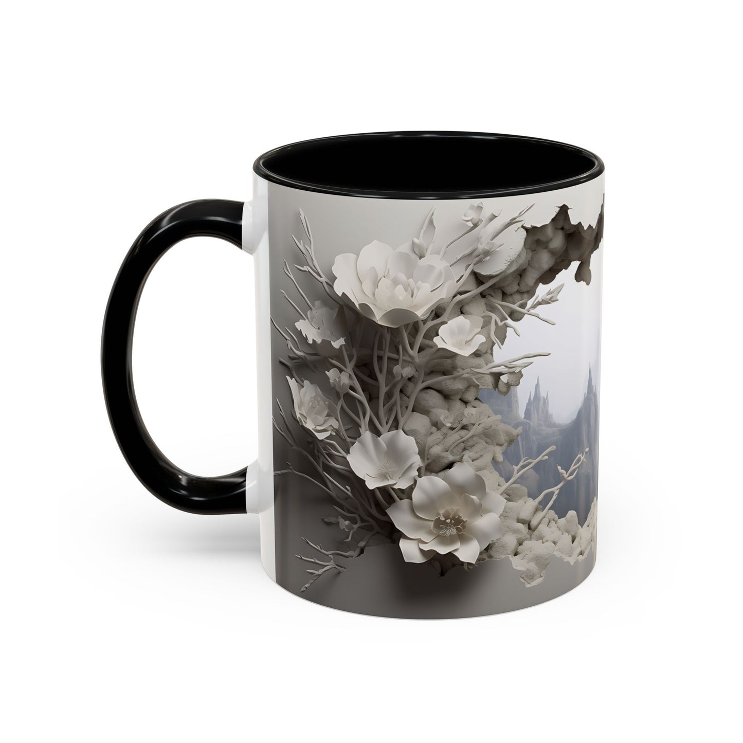 Elevate Your Morning Routine with the 3D Misty Forest - Accent Coffee Mug (11, 15oz) Mely Mela