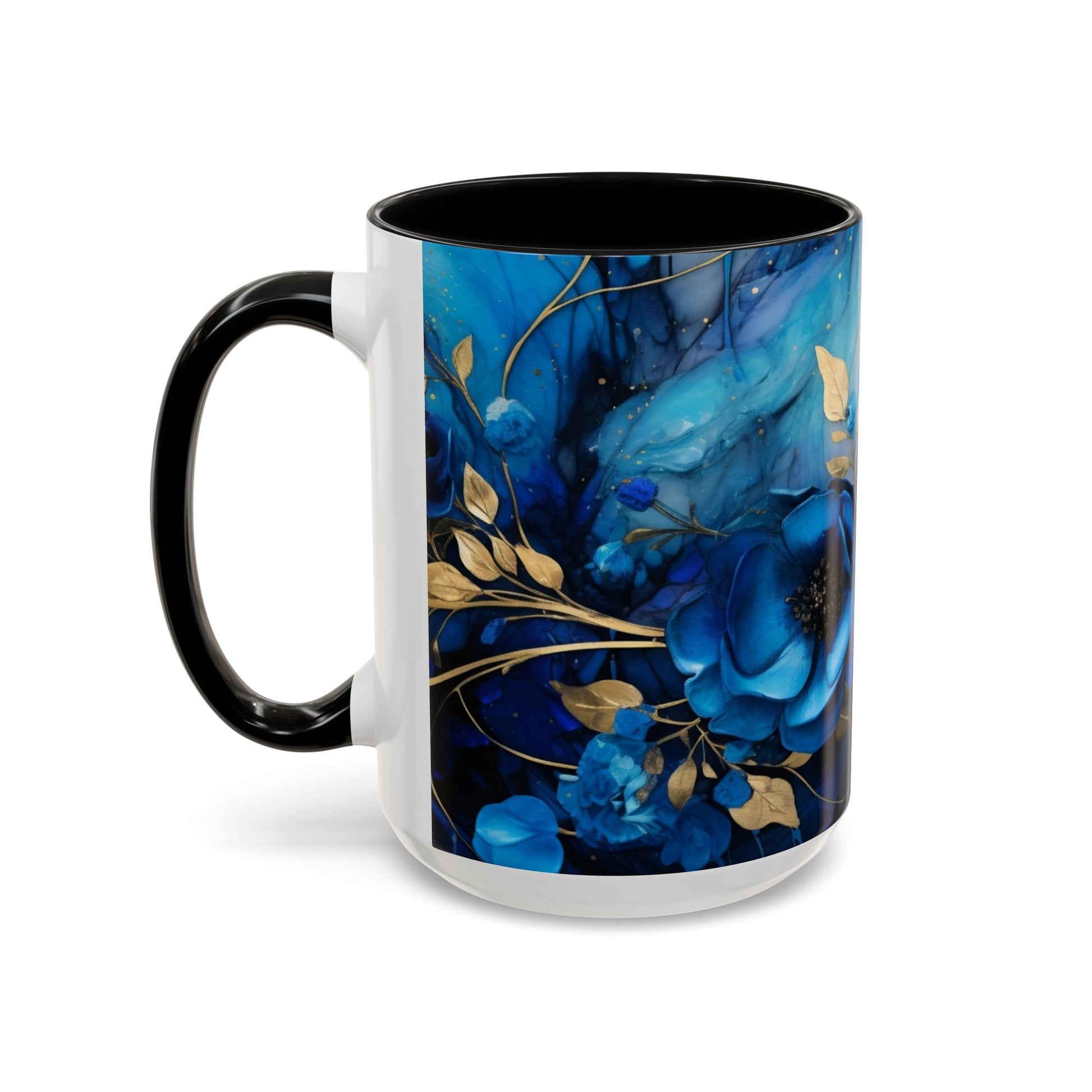 Elegance in Every Sip: Blue Roses - Accent Coffee Mug (11, 15oz) Mely Mela