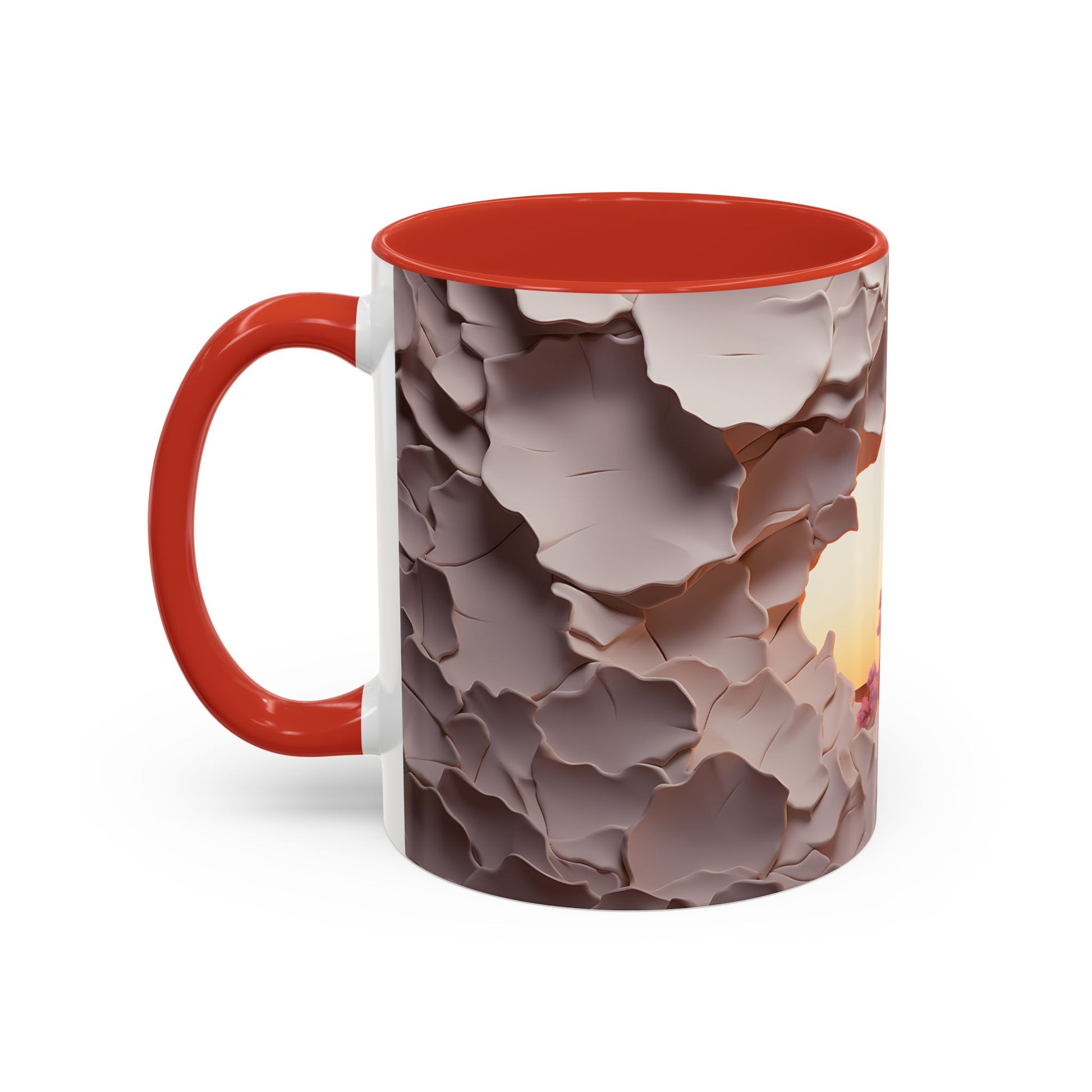 Elevate Your Coffee Break with the 3D Canyon at Dusk - Accent Coffee Mug (11oz, 15oz) Mely Mela