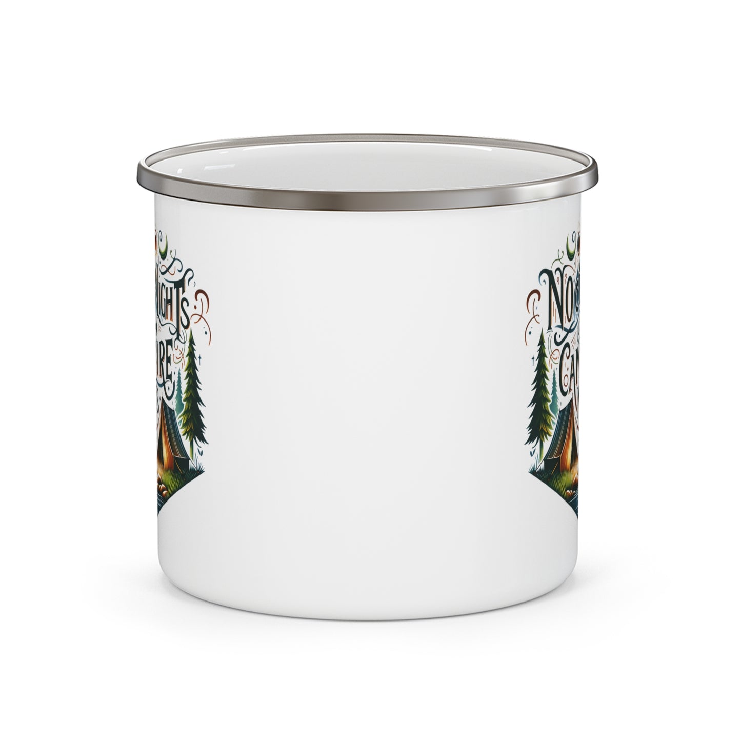 No City Lights, Just Camp Fire Nights: Transform Your Outdoor Experience - Enamel Camping Mug Mely Mela