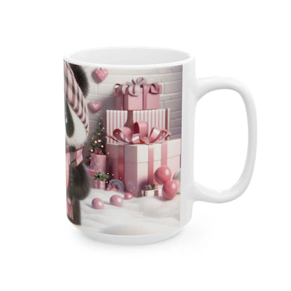 Bring Charm to Every Sip with the 3D Valentine Cute Panda And Heart - Ceramic Mug (11oz, 15oz) Mely Mela