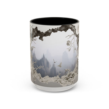 Elevate Your Morning Routine with the 3D Misty Forest - Accent Coffee Mug (11, 15oz) Mely Mela