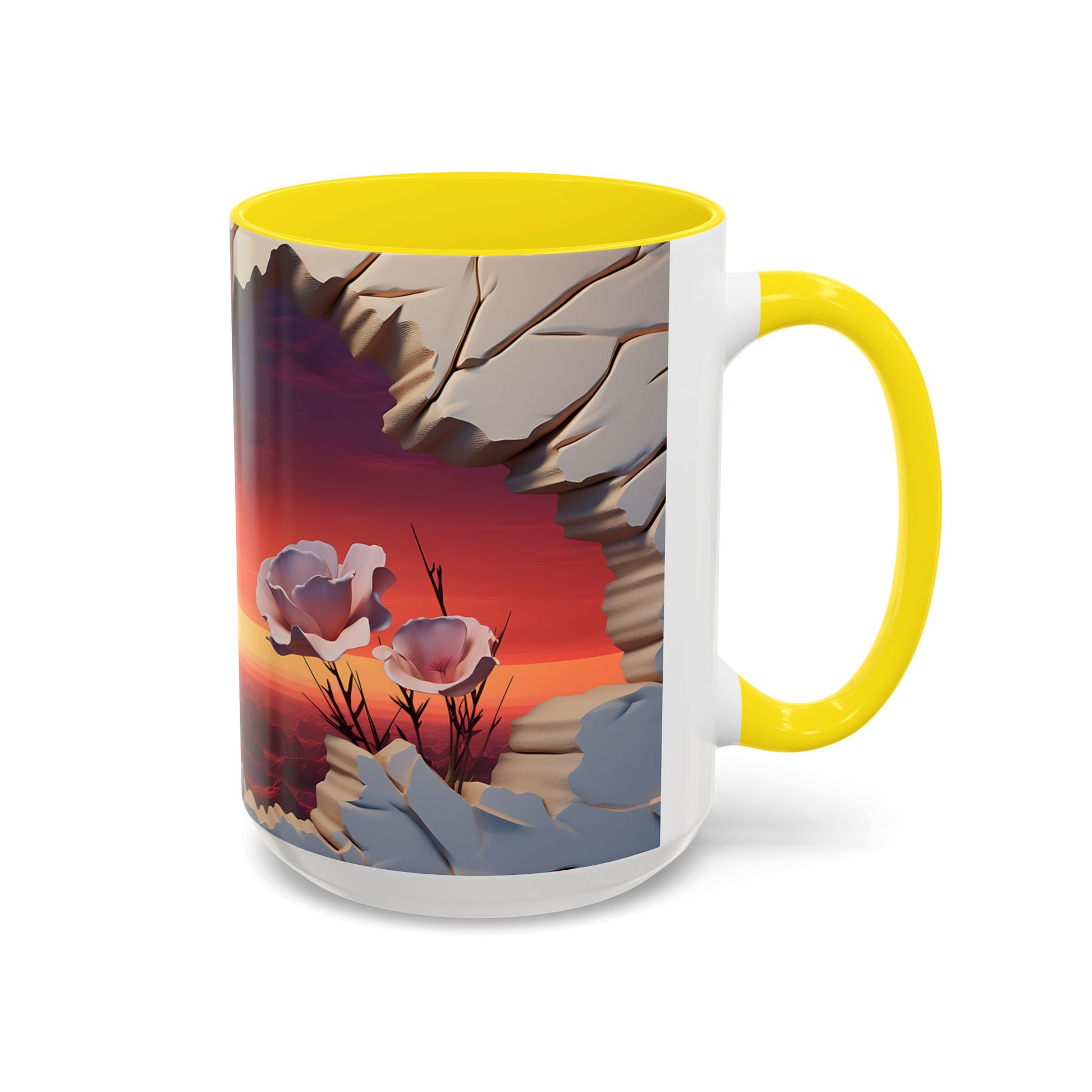 Elevate Every Sip with the 3D Canyon at Dusk - Accent Coffee Mug (11, 15oz) Mely Mela