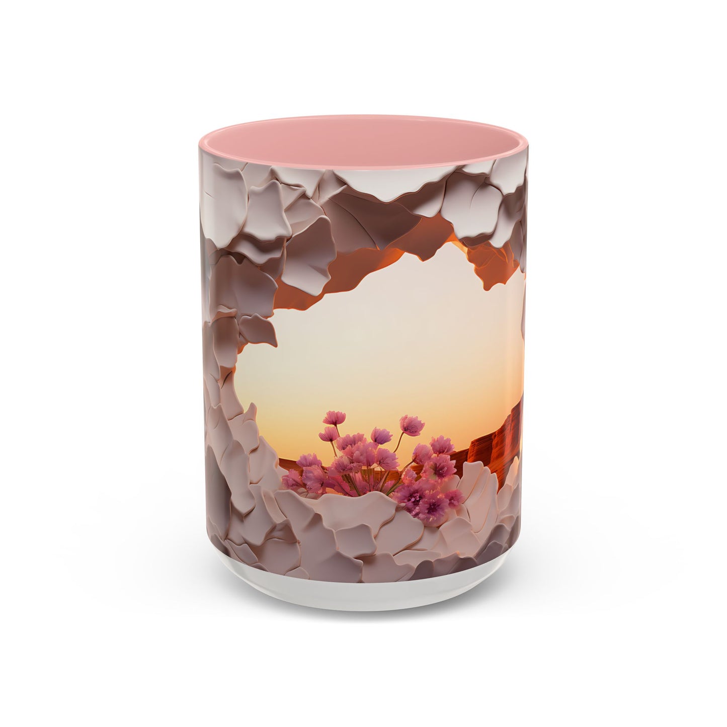 Elevate Your Coffee Break with the 3D Canyon at Dusk - Accent Coffee Mug (11oz, 15oz) Mely Mela