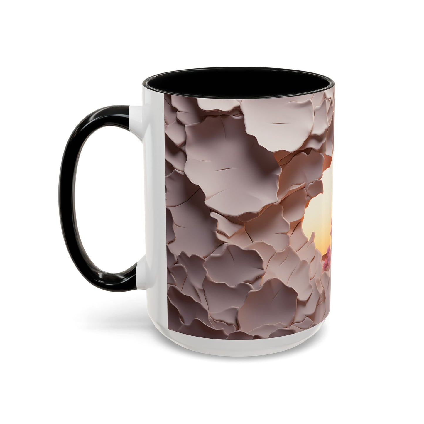 Elevate Your Coffee Break with the 3D Canyon at Dusk - Accent Coffee Mug (11oz, 15oz) Mely Mela