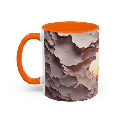 Elevate Your Coffee Break with the 3D Canyon at Dusk - Accent Coffee Mug (11oz, 15oz) Mely Mela