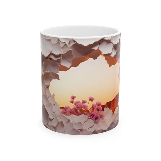 3D Canyon at Dusk - Ceramic Mug (11oz, 15oz): A Stunning Blend of Art and Functionality Mely Mela