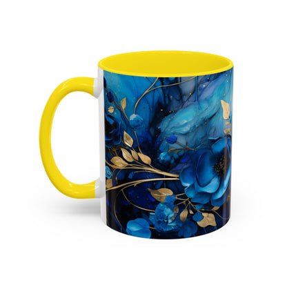 Elegance in Every Sip: Blue Roses - Accent Coffee Mug (11, 15oz) Mely Mela