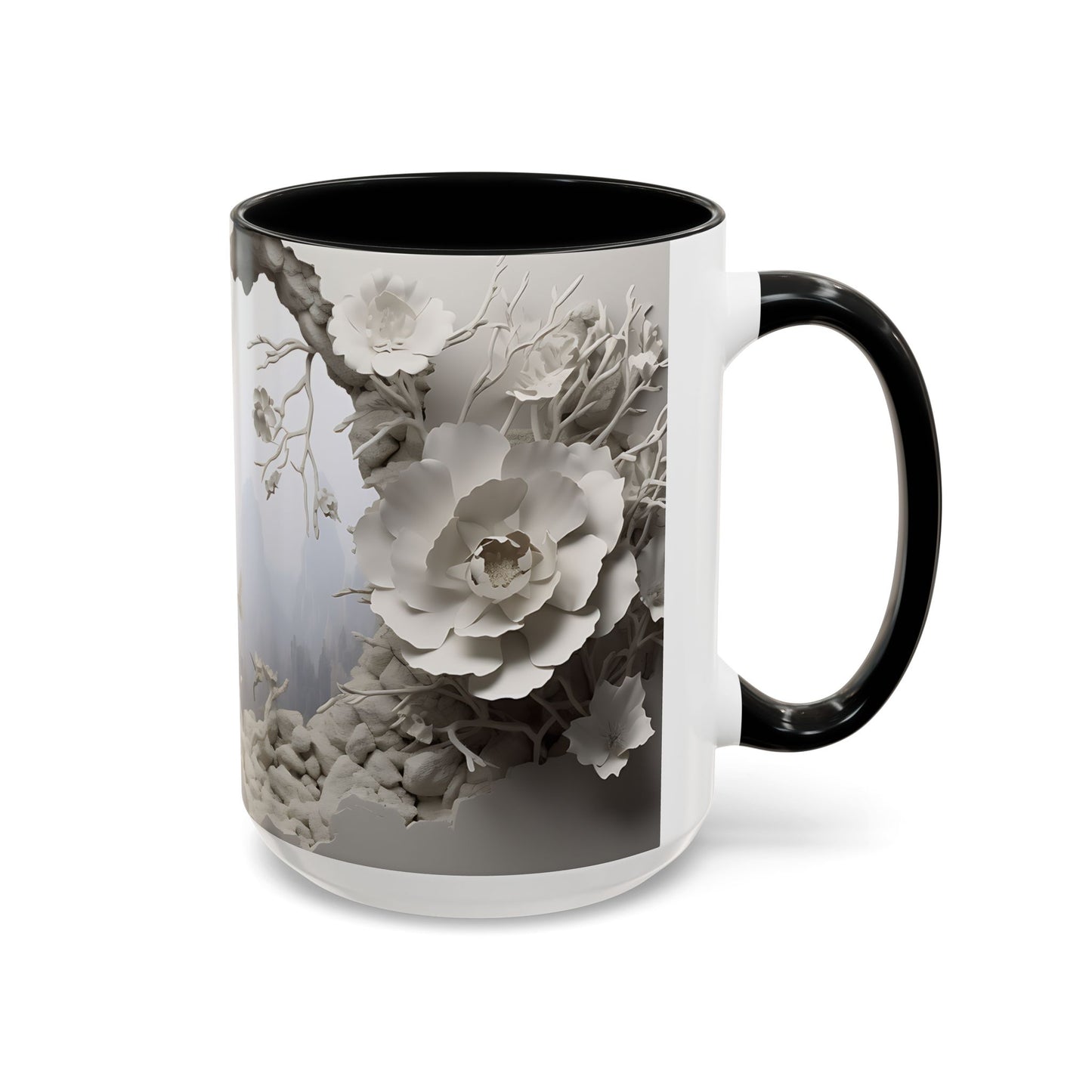 Elevate Your Morning Routine with the 3D Misty Forest - Accent Coffee Mug (11, 15oz) Mely Mela