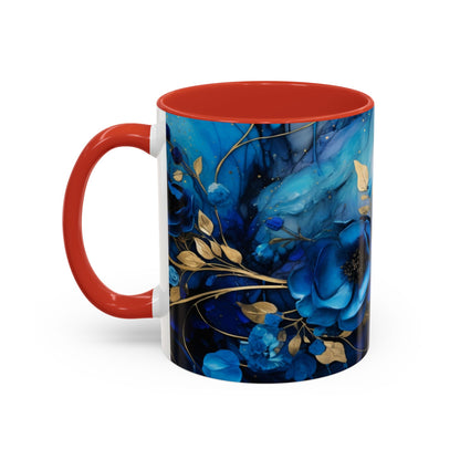 Elegance in Every Sip: Blue Roses - Accent Coffee Mug (11, 15oz) Mely Mela