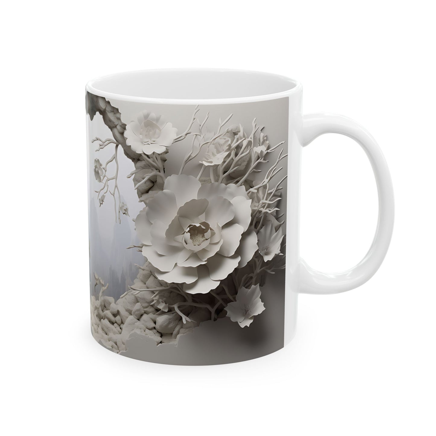 Elevate Your Morning Routine with the 3D Misty Forest - Ceramic Mug (11oz, 15oz) Mely Mela