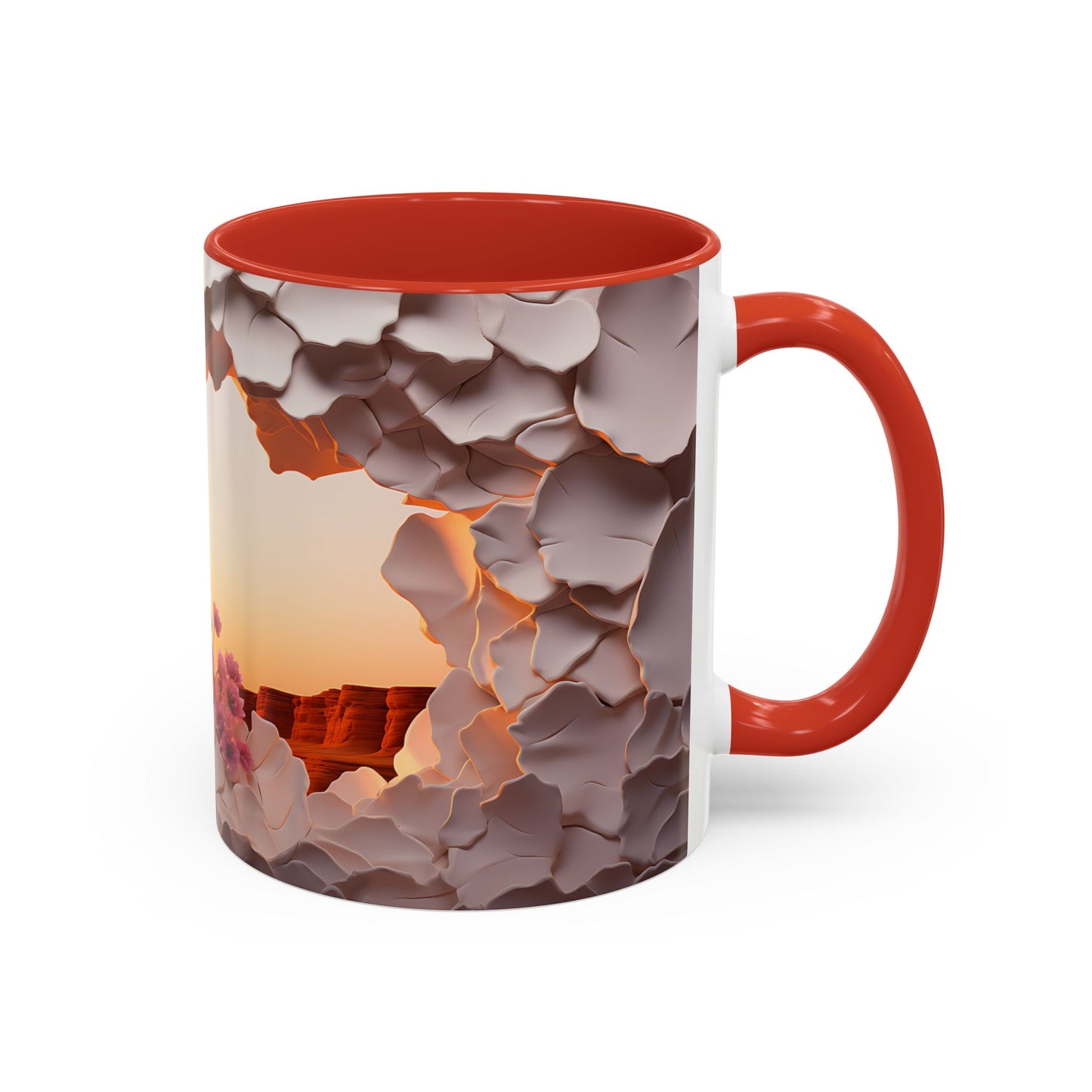 Elevate Your Coffee Break with the 3D Canyon at Dusk - Accent Coffee Mug (11oz, 15oz) Mely Mela