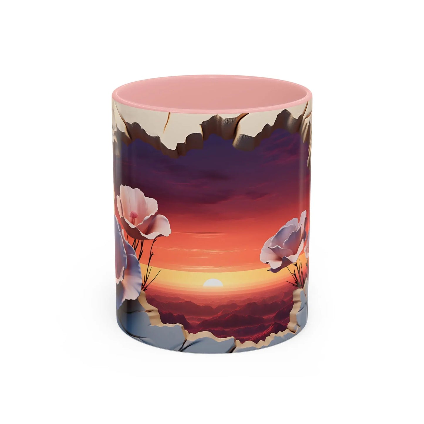 Elevate Every Sip with the 3D Canyon at Dusk - Accent Coffee Mug (11, 15oz) Mely Mela