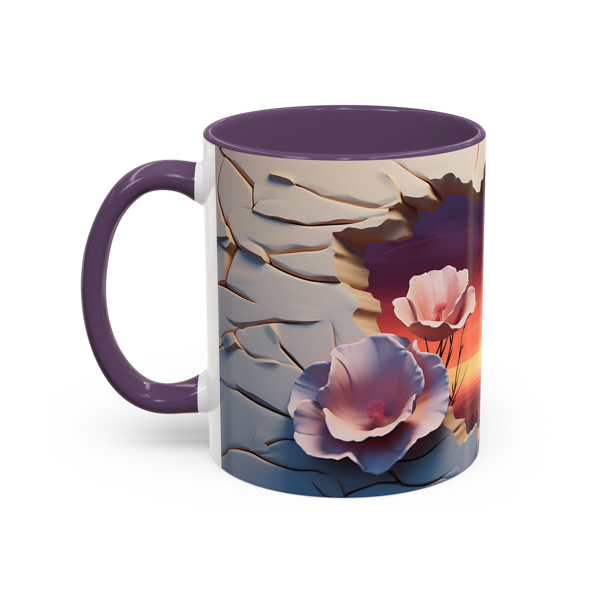 Elevate Every Sip with the 3D Canyon at Dusk - Accent Coffee Mug (11, 15oz) Mely Mela