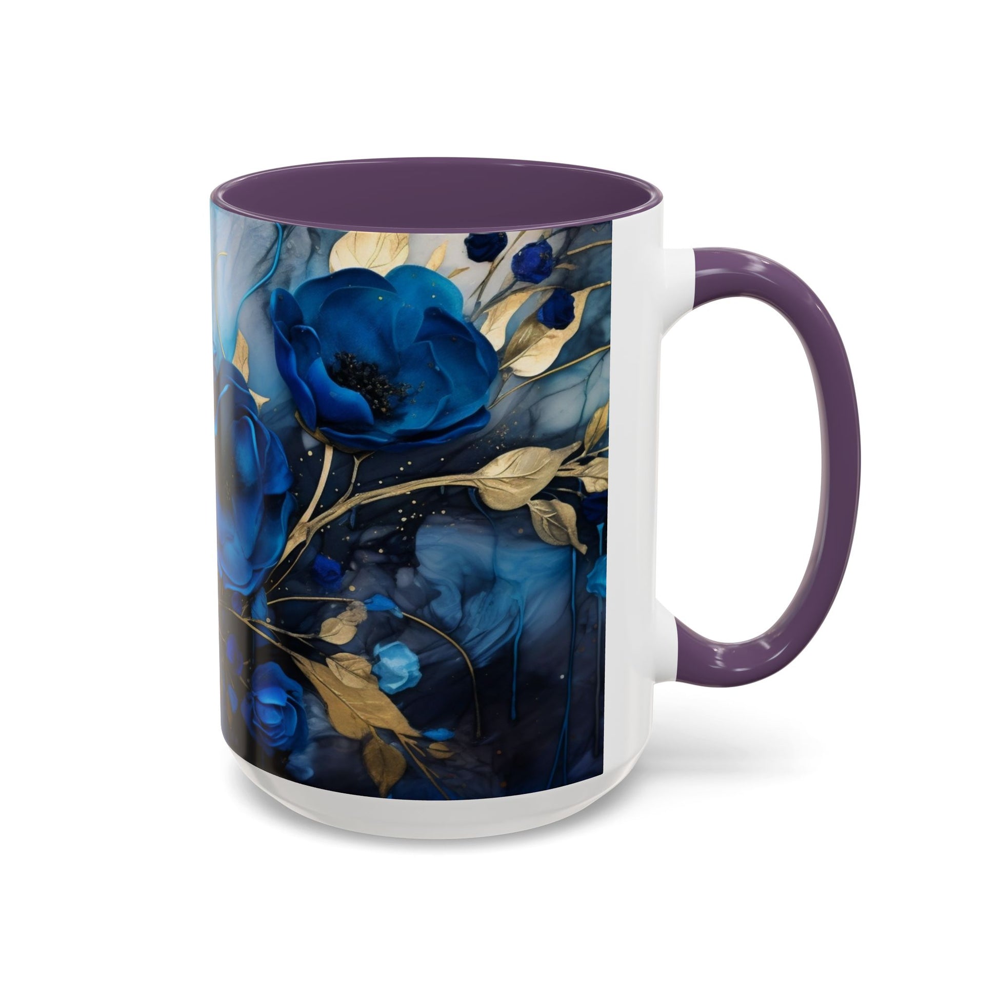 Elegance in Every Sip: Blue Roses - Accent Coffee Mug (11, 15oz) Mely Mela