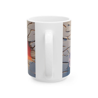 Elevate Every Sip with the 3D Canyon at Dusk - Ceramic Mug (11oz, 15oz) Mely Mela