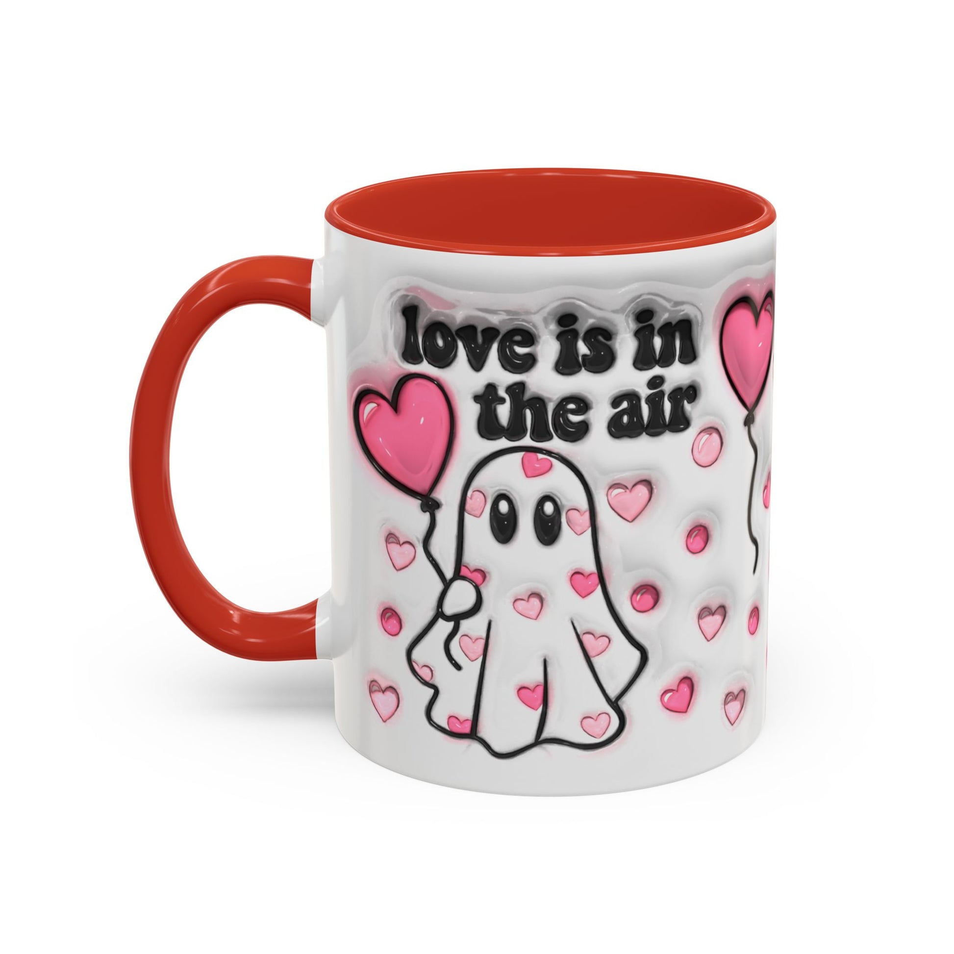 "Love is in the Air" Accent Coffee Mug – Perfect Valentine’s Day Gift (11oz & 15oz) Mely Mela