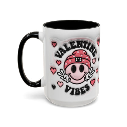 Valentine Vibes - Accent Coffee Mug (11oz, 15oz) Mely Mela