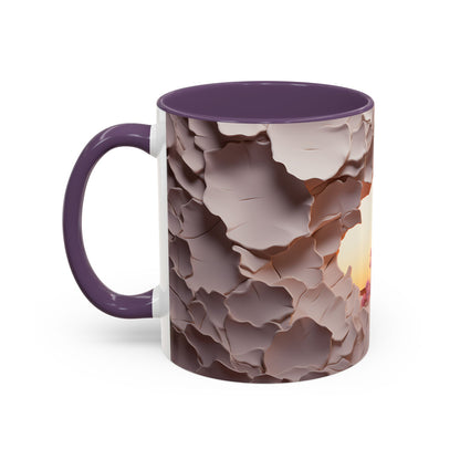 Elevate Your Coffee Break with the 3D Canyon at Dusk - Accent Coffee Mug (11oz, 15oz) Mely Mela