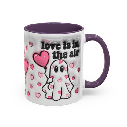 "Love is in the Air" Accent Coffee Mug – Perfect Valentine’s Day Gift (11oz & 15oz) Mely Mela