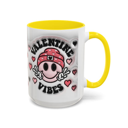 Valentine Vibes - Accent Coffee Mug (11oz, 15oz) Mely Mela