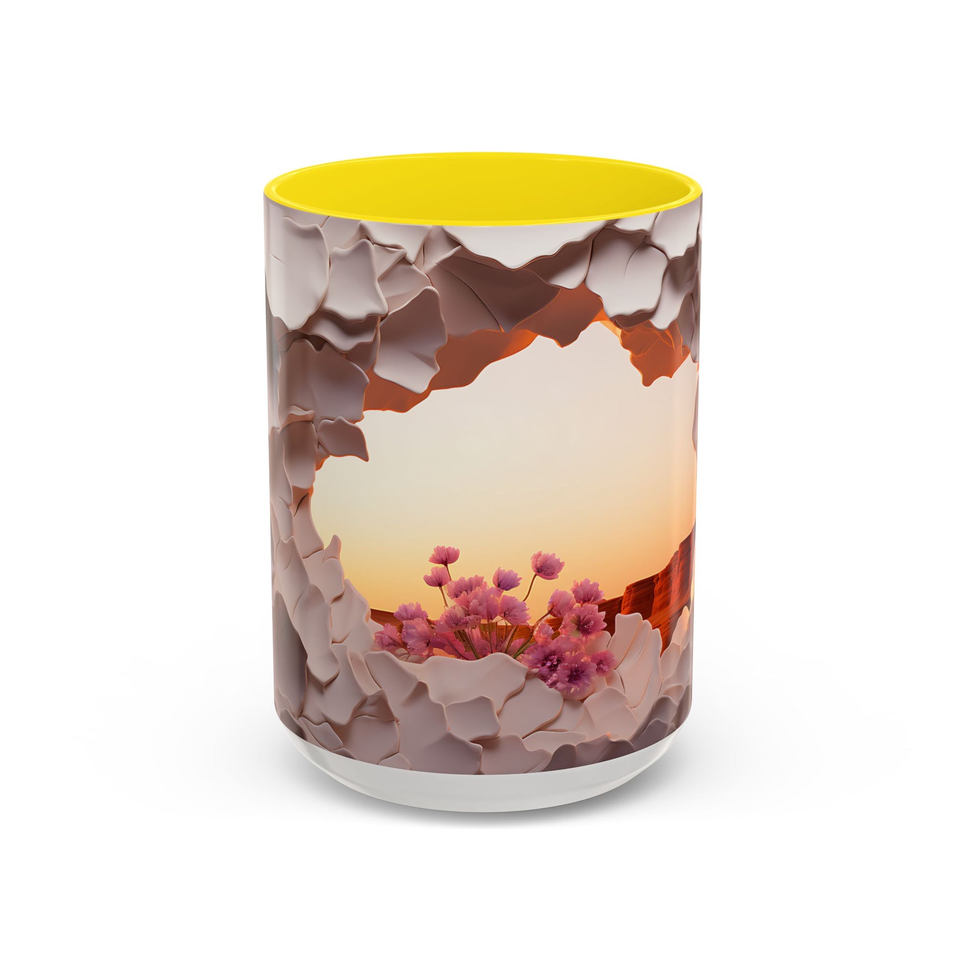 Elevate Your Coffee Break with the 3D Canyon at Dusk - Accent Coffee Mug (11oz, 15oz) Mely Mela