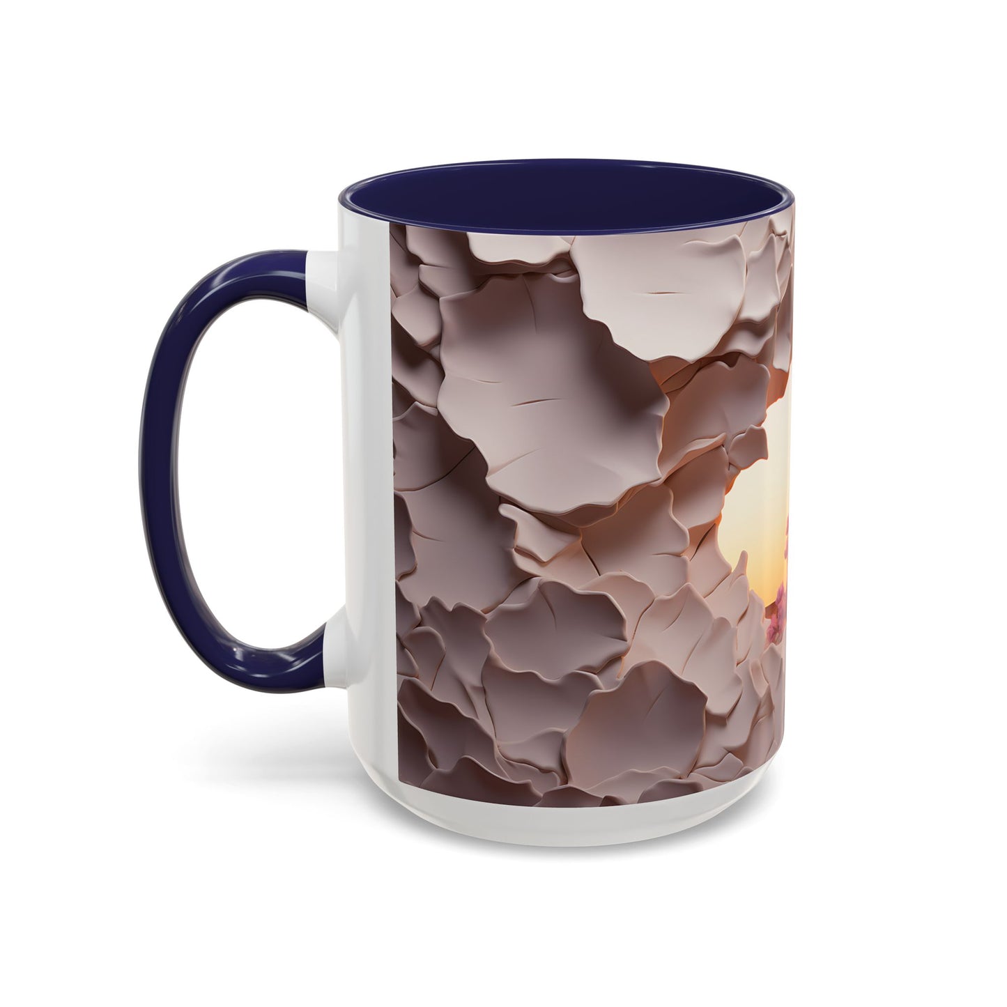 Elevate Your Coffee Break with the 3D Canyon at Dusk - Accent Coffee Mug (11oz, 15oz) Mely Mela