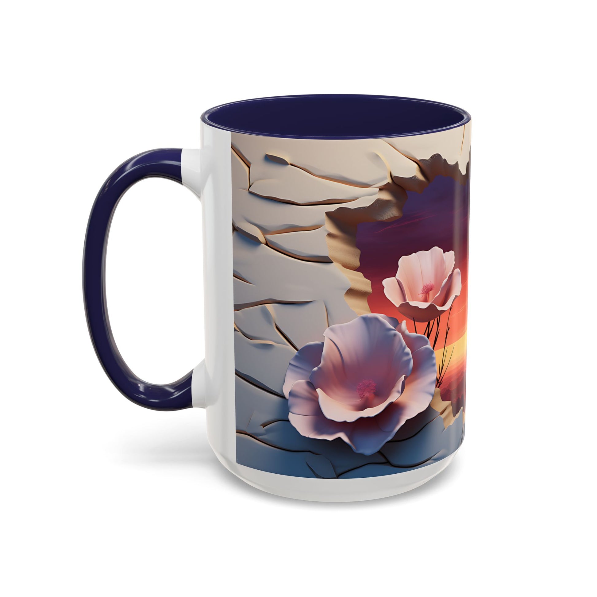 Elevate Every Sip with the 3D Canyon at Dusk - Accent Coffee Mug (11, 15oz) Mely Mela