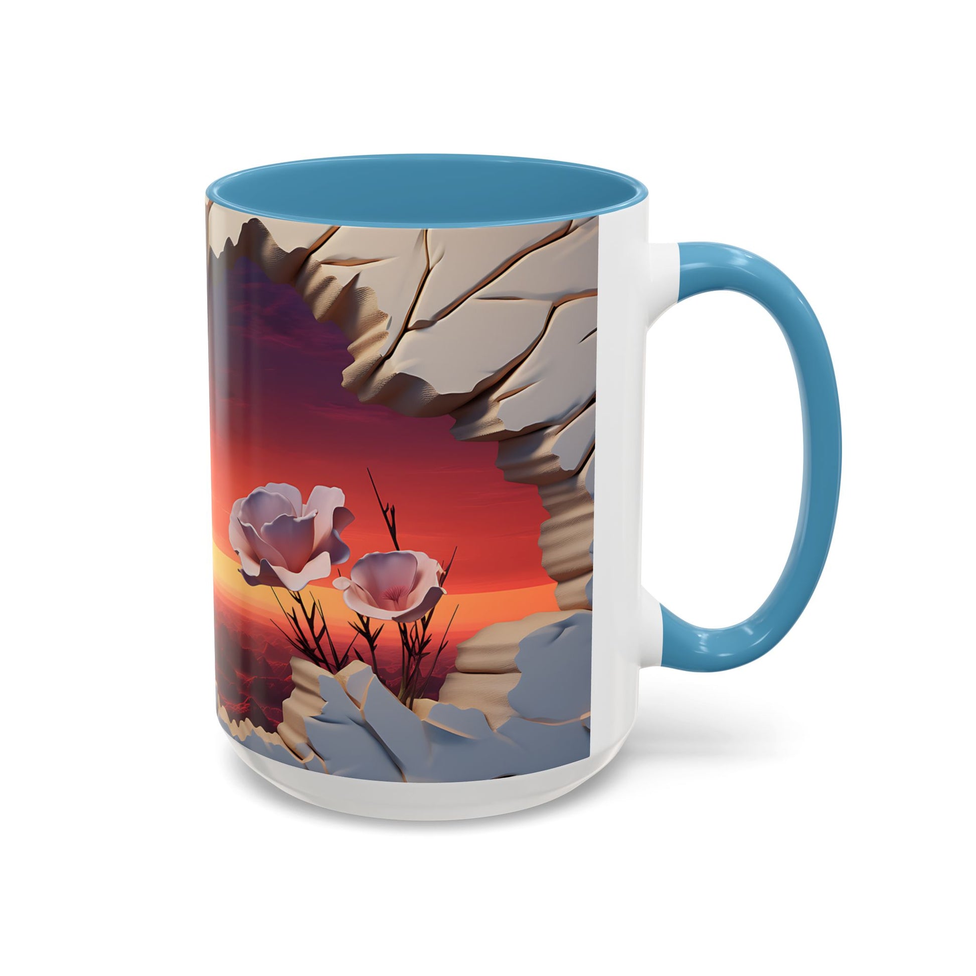 Elevate Every Sip with the 3D Canyon at Dusk - Accent Coffee Mug (11, 15oz) Mely Mela