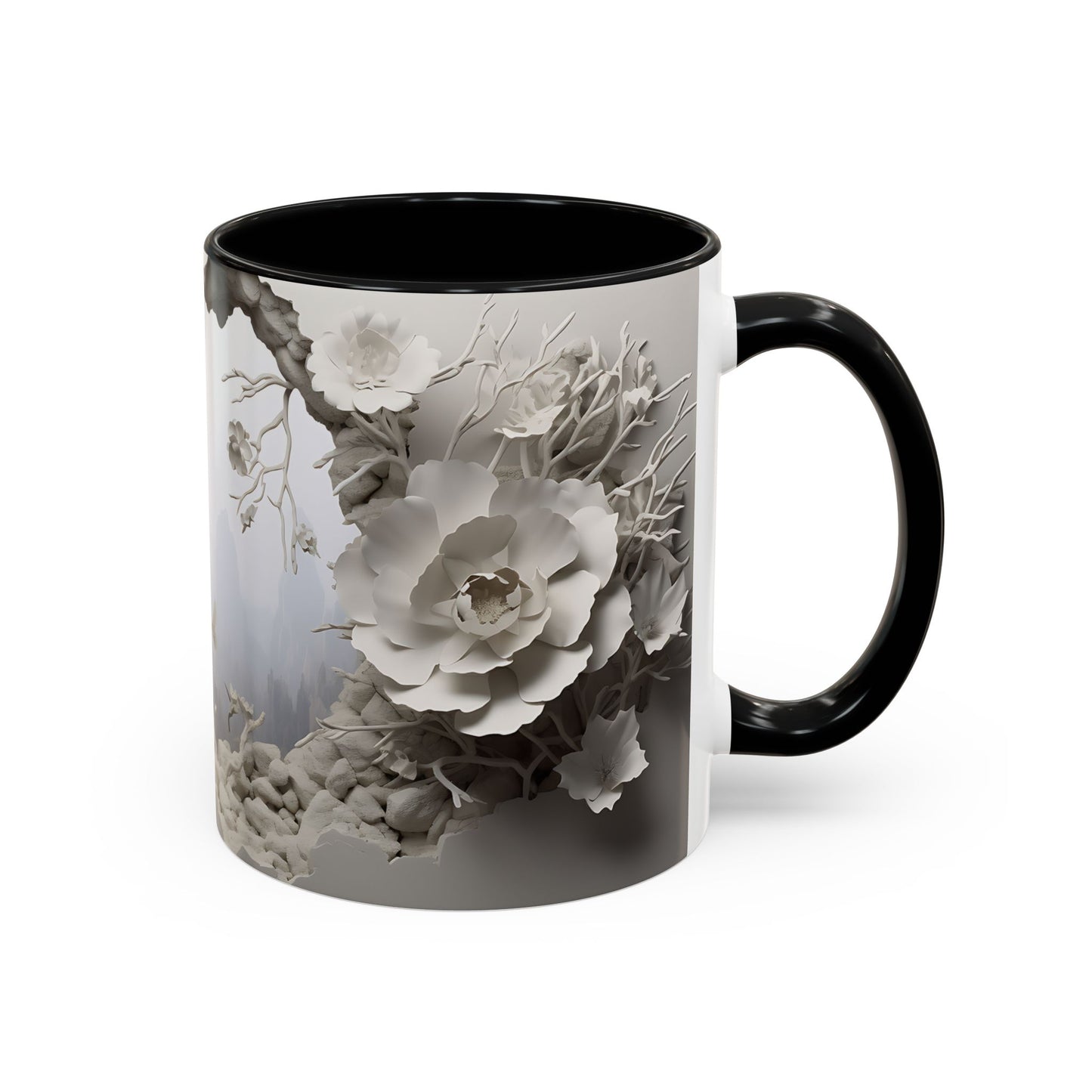 Elevate Your Morning Routine with the 3D Misty Forest - Accent Coffee Mug (11, 15oz) Mely Mela