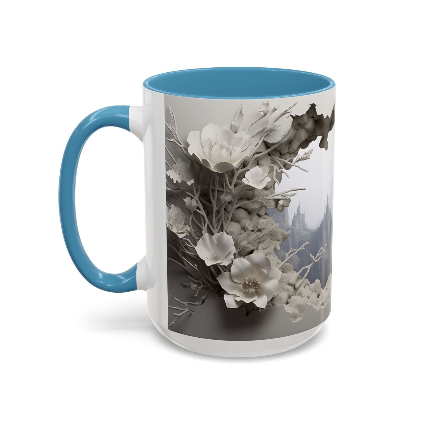 Elevate Your Morning Routine with the 3D Misty Forest - Accent Coffee Mug (11, 15oz) Mely Mela