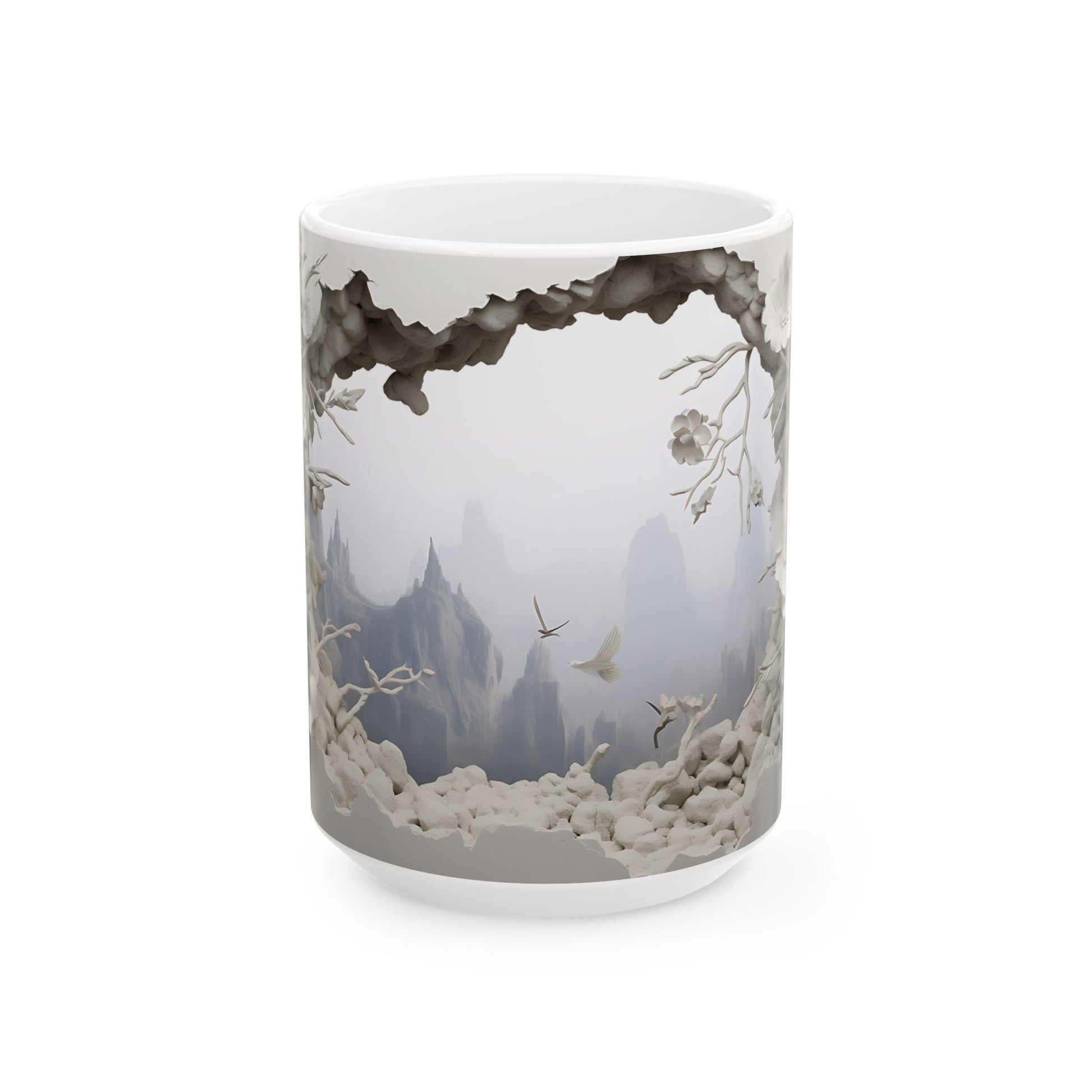 Elevate Your Morning Routine with the 3D Misty Forest - Ceramic Mug (11oz, 15oz) Mely Mela