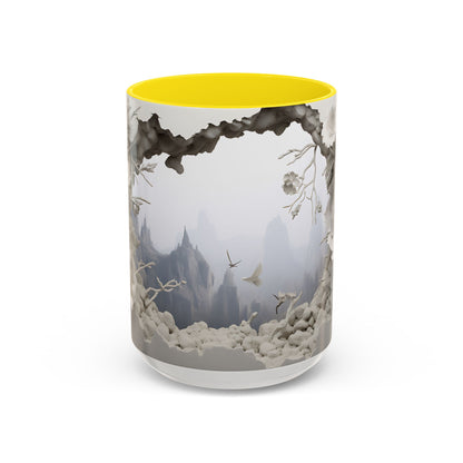 Elevate Your Morning Routine with the 3D Misty Forest - Accent Coffee Mug (11, 15oz) Mely Mela