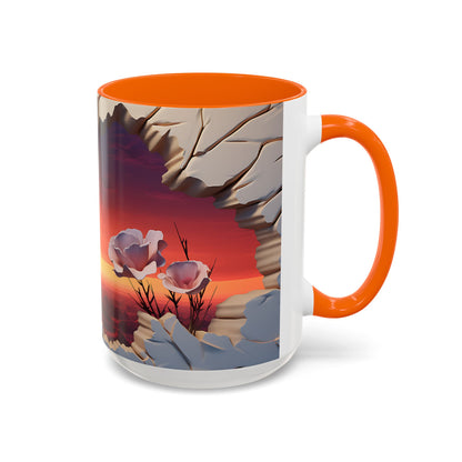 Elevate Every Sip with the 3D Canyon at Dusk - Accent Coffee Mug (11, 15oz) Mely Mela