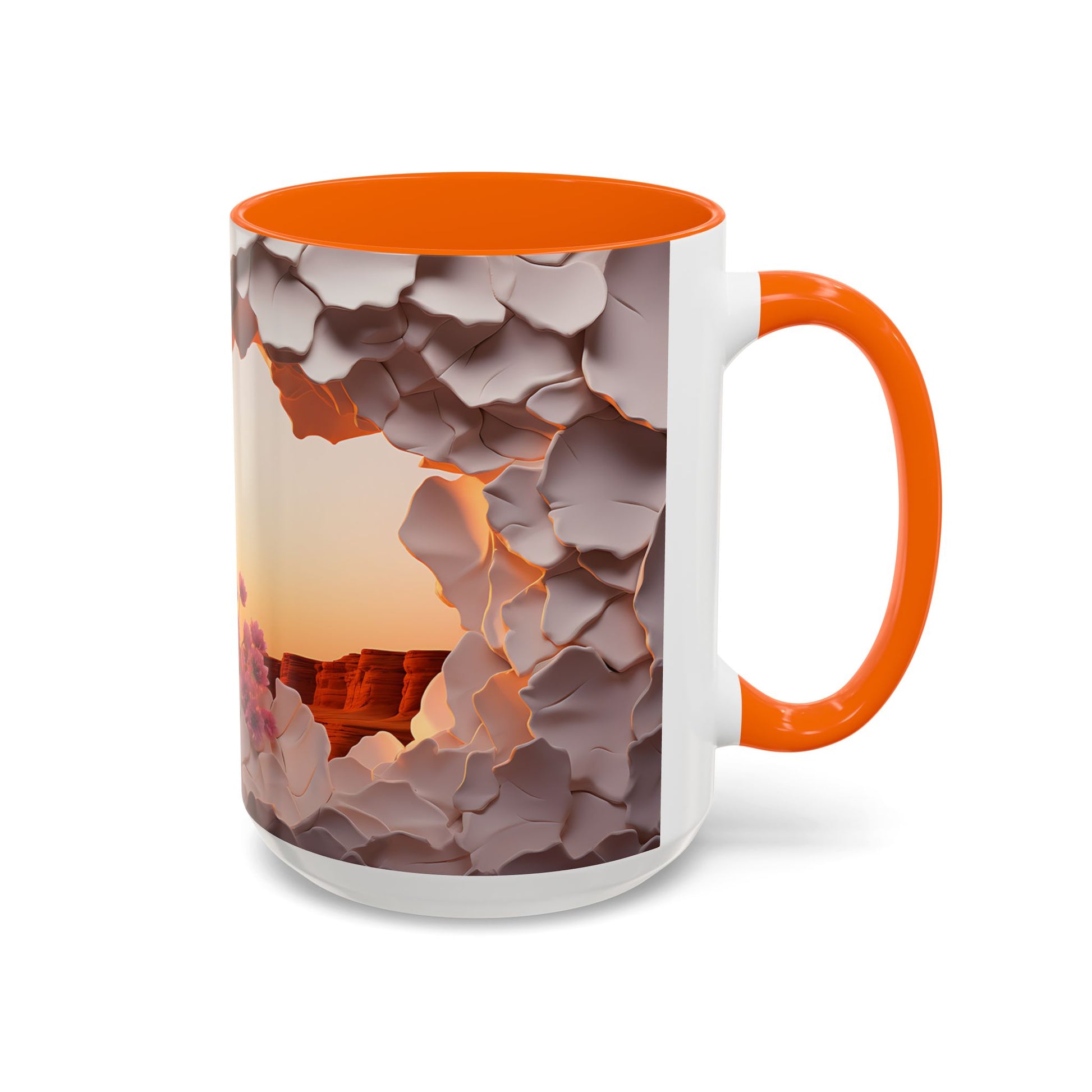 Elevate Your Coffee Break with the 3D Canyon at Dusk - Accent Coffee Mug (11oz, 15oz) Mely Mela