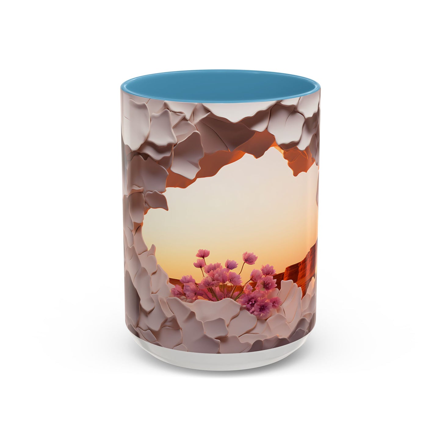 Elevate Your Coffee Break with the 3D Canyon at Dusk - Accent Coffee Mug (11oz, 15oz) Mely Mela