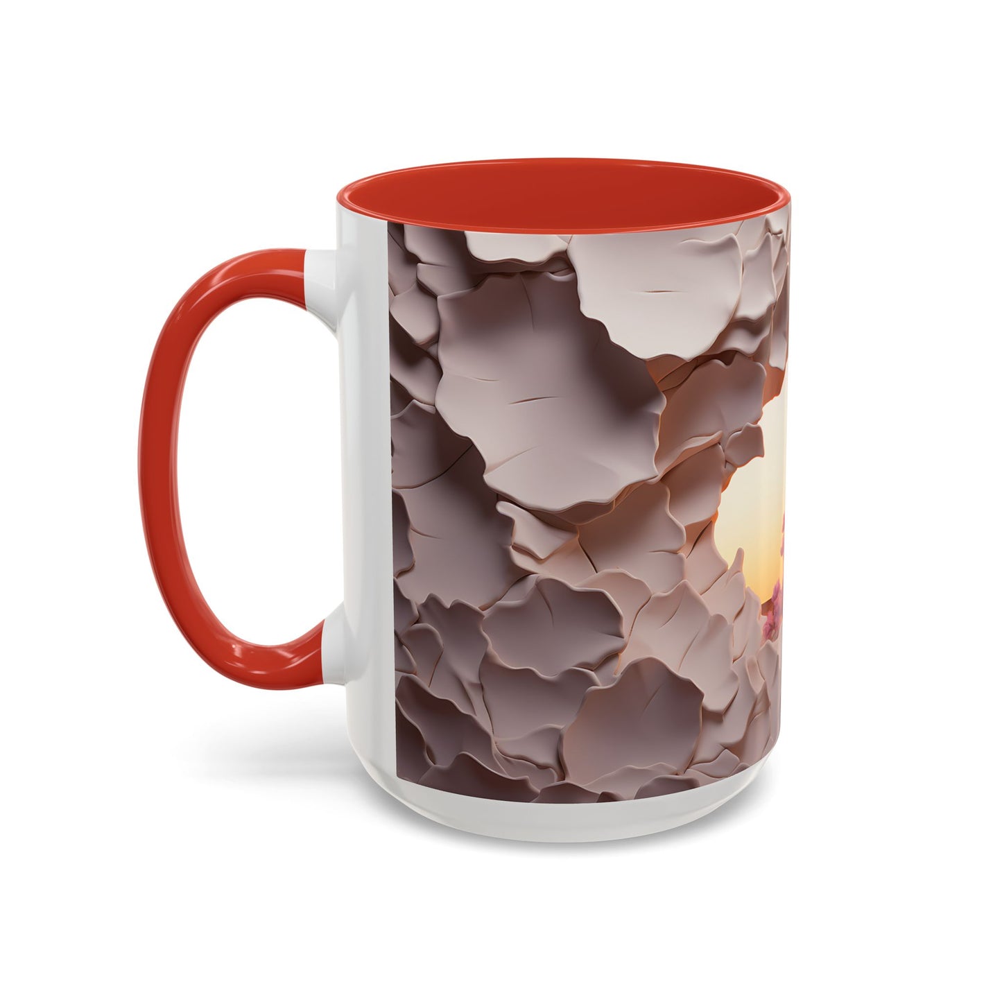 Elevate Your Coffee Break with the 3D Canyon at Dusk - Accent Coffee Mug (11oz, 15oz) Mely Mela