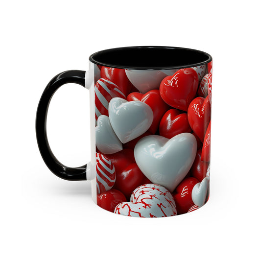 3D Pink Heart Mug Wrap – Accent Coffee Mug (11oz & 15oz) | Perfect Valentine’s Day Gift Mely Mela