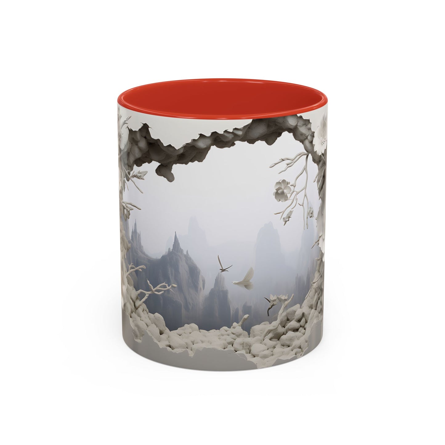 Elevate Your Morning Routine with the 3D Misty Forest - Accent Coffee Mug (11, 15oz) Mely Mela