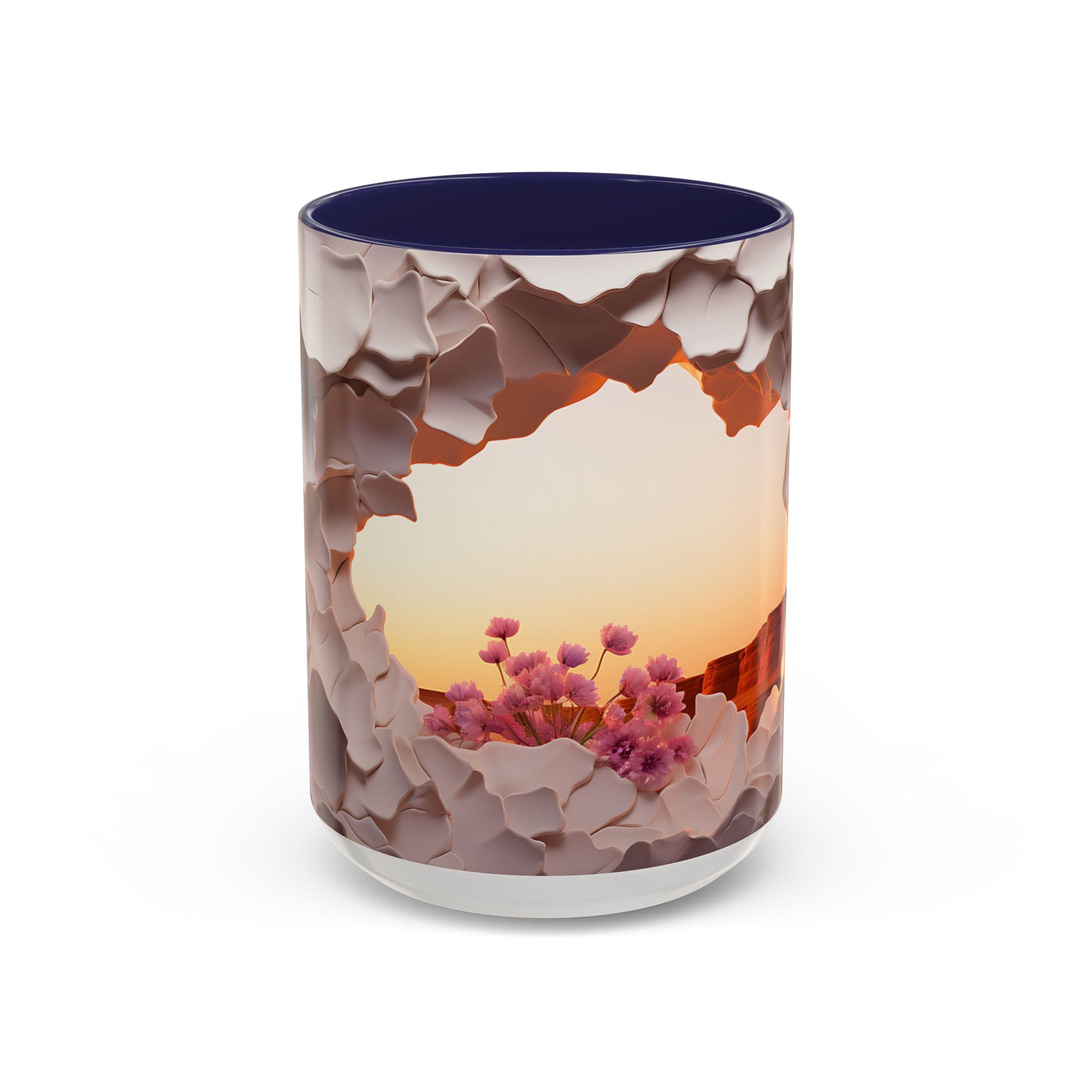 Elevate Your Coffee Break with the 3D Canyon at Dusk - Accent Coffee Mug (11oz, 15oz) Mely Mela